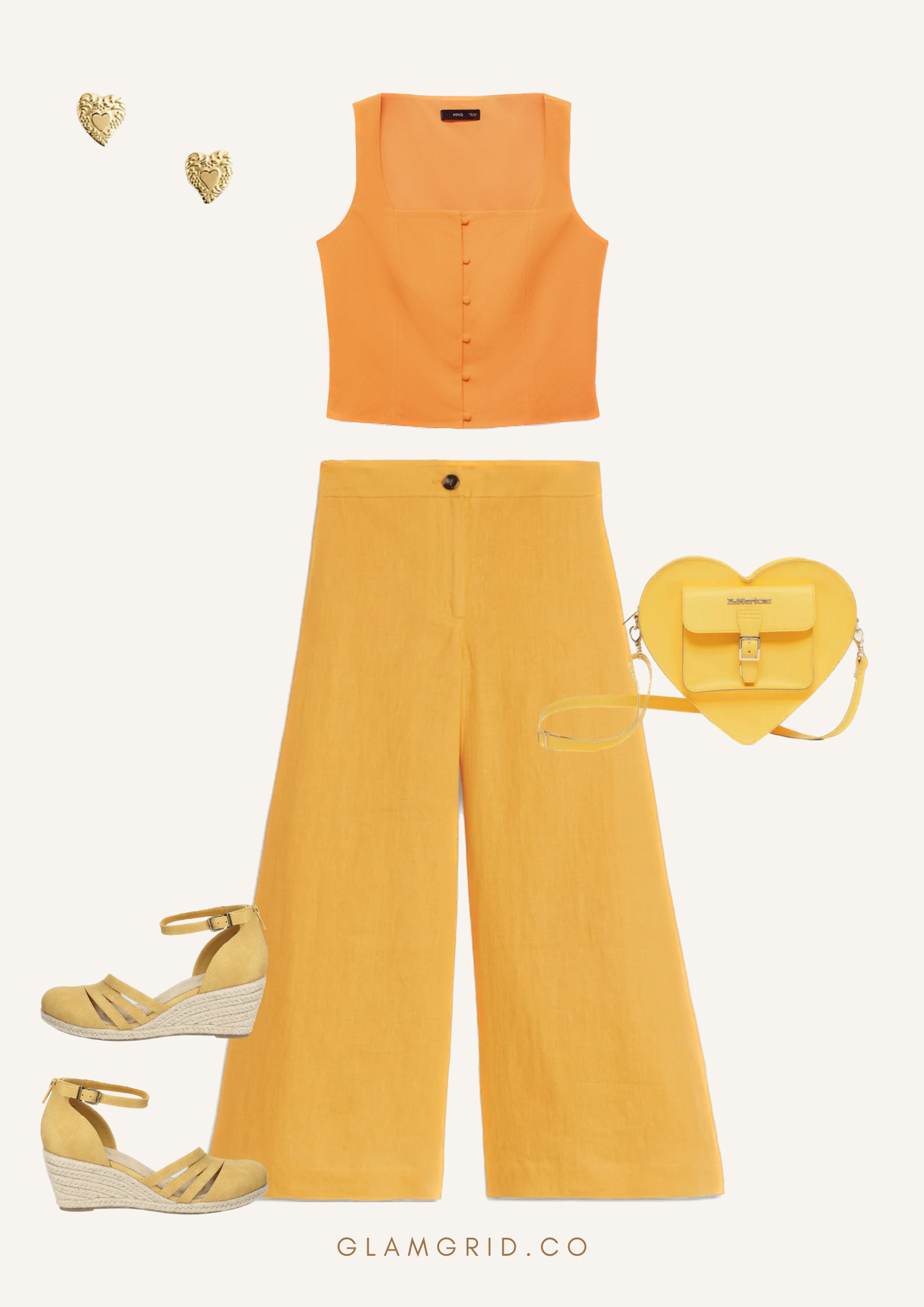 Orange and Yellow Valentines Day Outfit