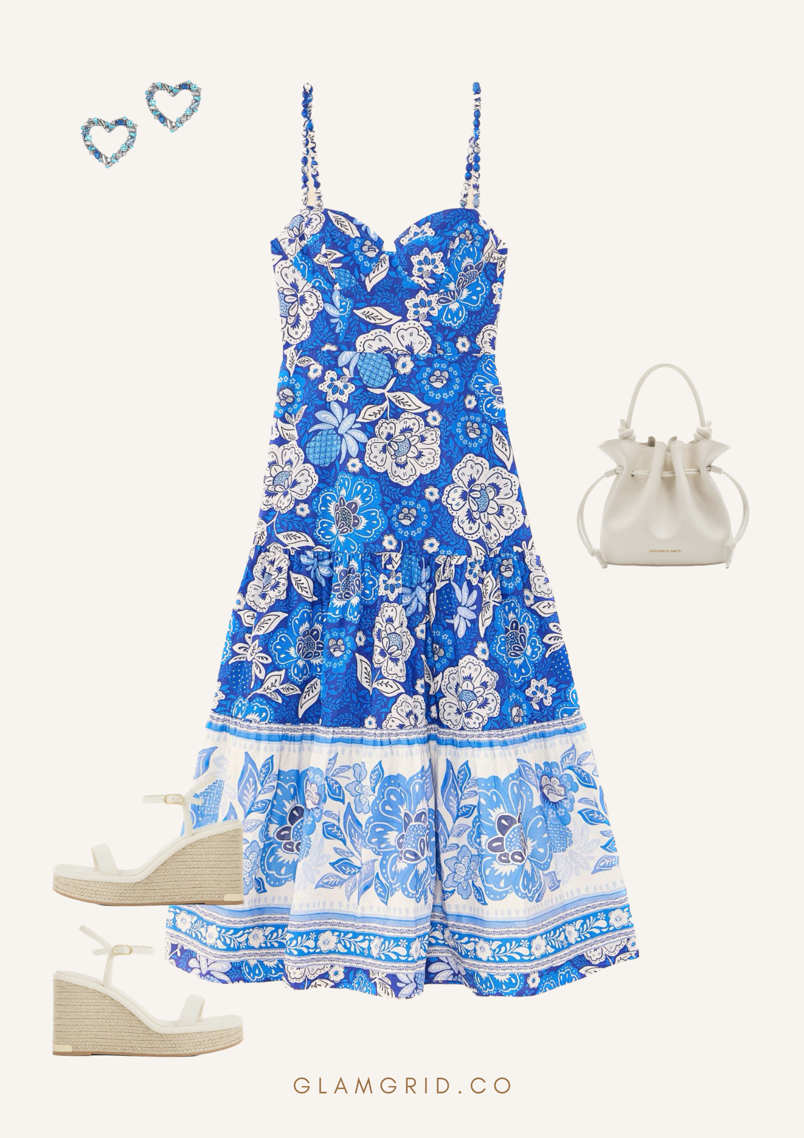 Blue and White Valentines Day Outfit