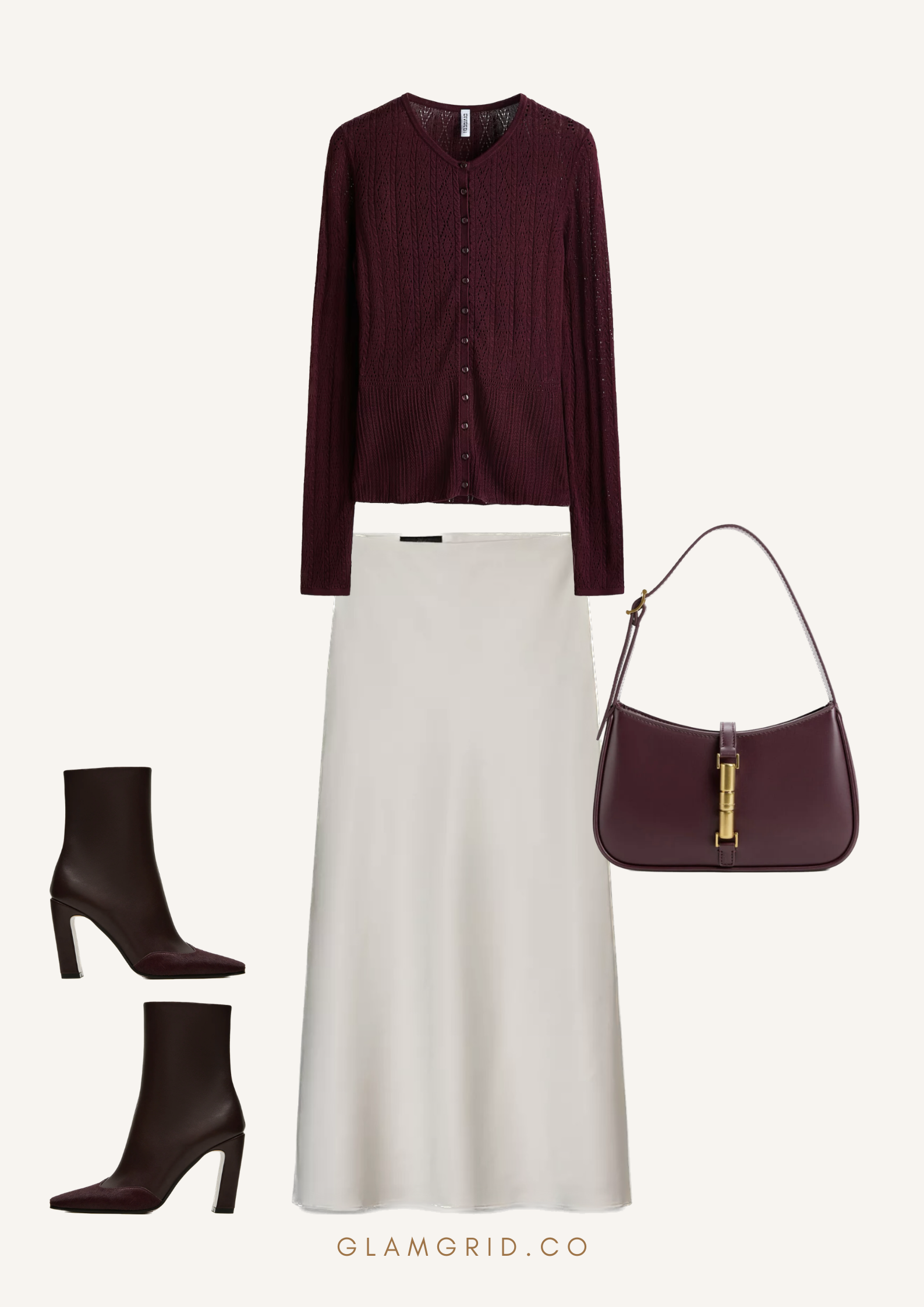 Cardigan with Midi Skirt Outfit